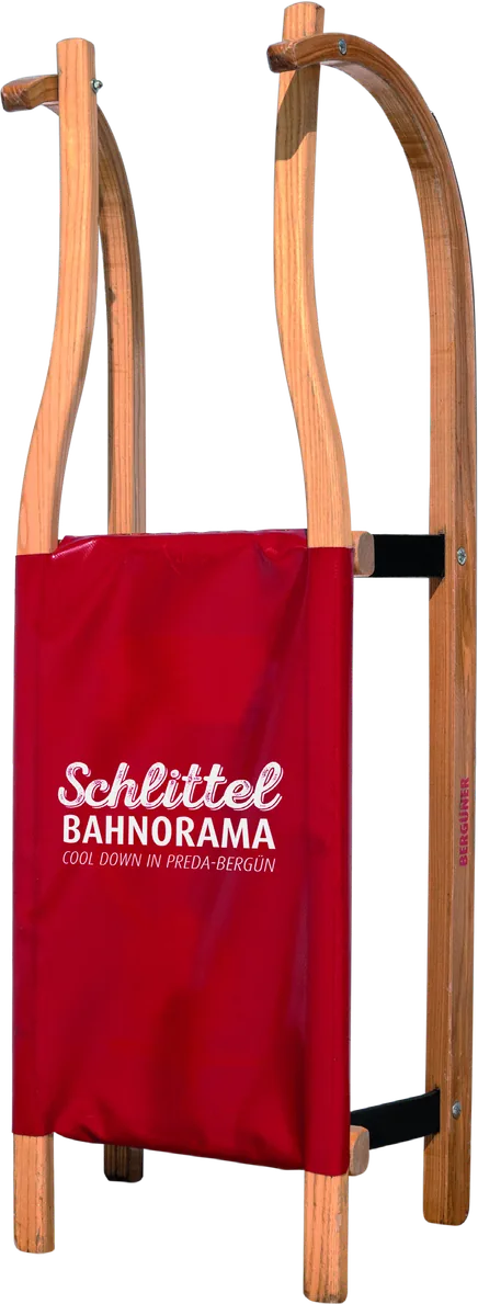 Roter Bergüner Rodel – Schlittenvermietung Preda-Bergün