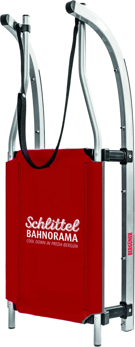 BERGÜNER Silverlight Alu-Rodel zum Mieten in Preda und Bergün